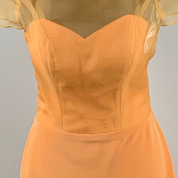 Nardos Orange Formal Midi Dress Size Small - Picture 4 of 9